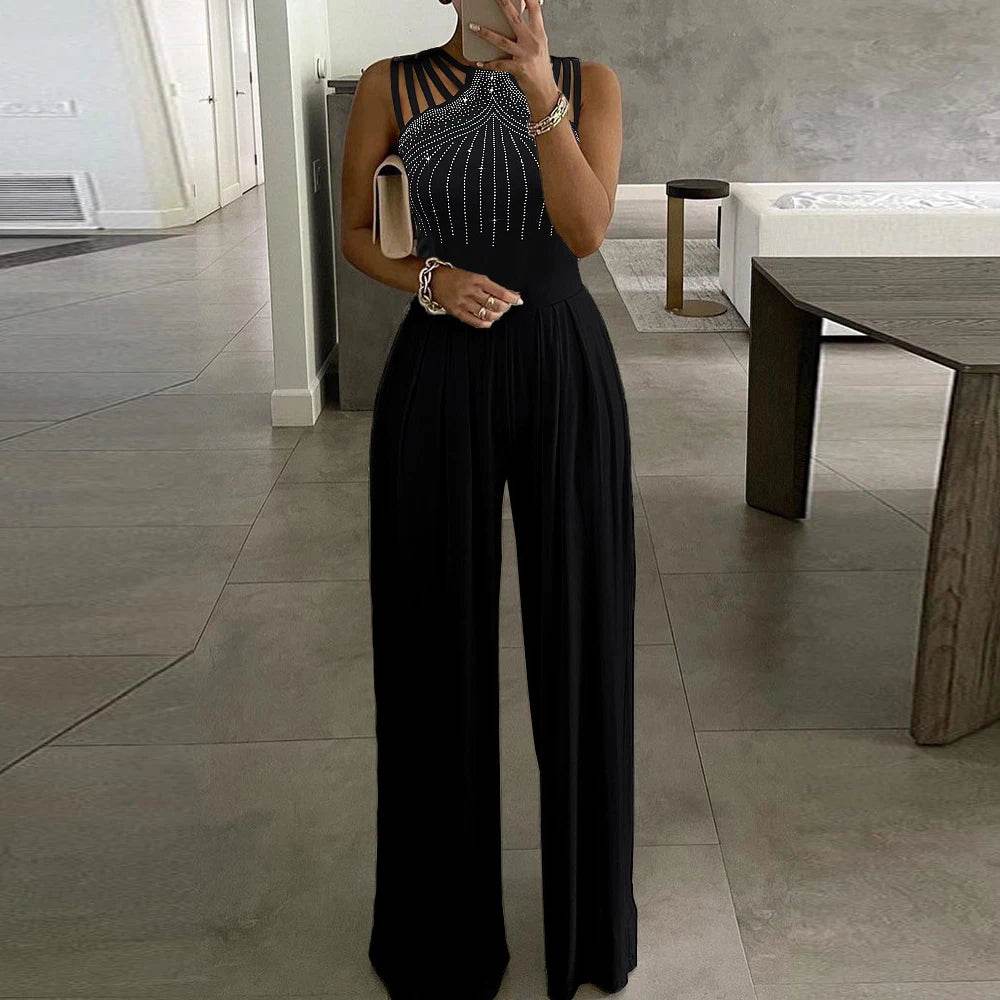 Buy Center Women's Retro Jumpsuit - Casual Solid Overalls for Summer - Buy Center UK