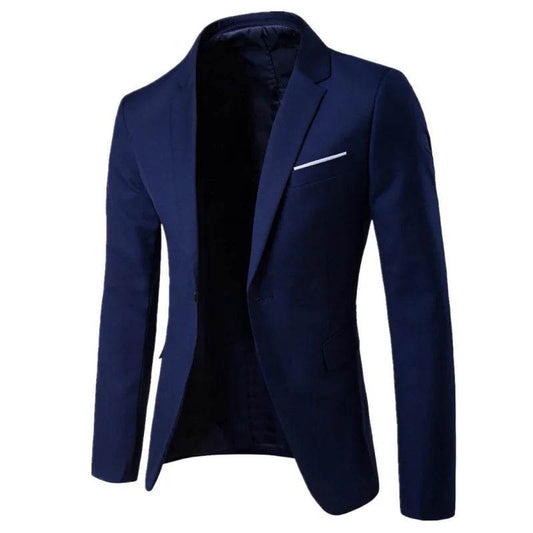 Buy Center Men's Casual Slim Fit Blazer - Korean Style, Spring Fashion - Buy Center UK