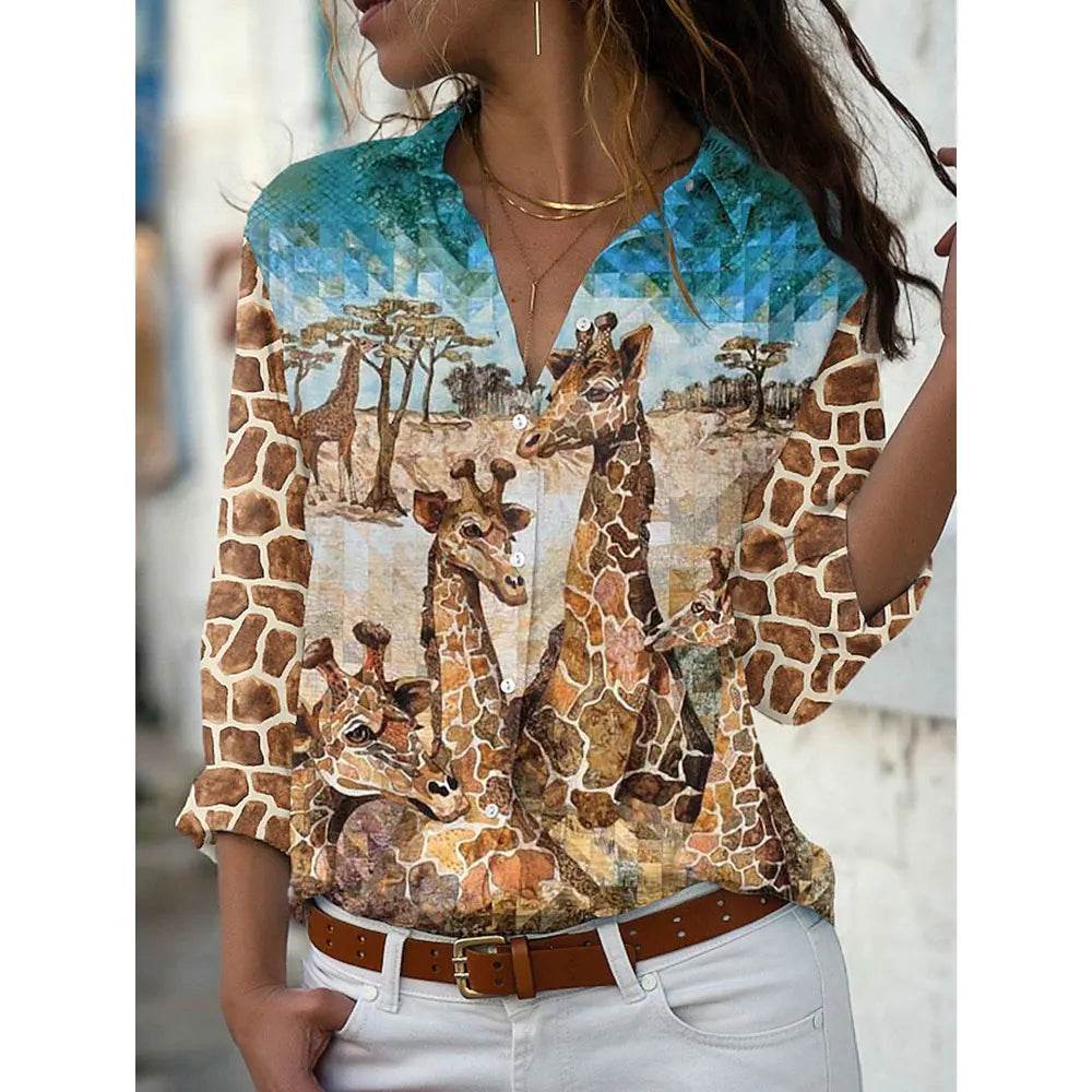 Buy Center Women's Long Sleeve Floral Blouse - Plus Size Office Chic - Buy Center UK