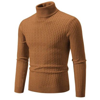 Slim Fit Turtleneck Sweater for Men - Stylish Autumn Winter Wear - Buy Center UK