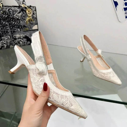Trendy Fairy Tale Lace Mesh High Heels - Buy Center Women's Sandals - Buy Center UK