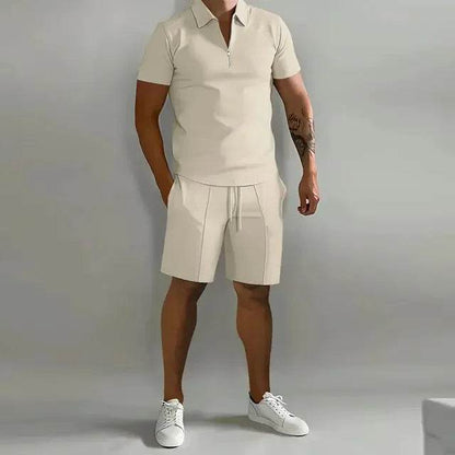 Buy Center Men's Casual Sports Suit - Stylish Polo & Shorts Set - Buy Center UK