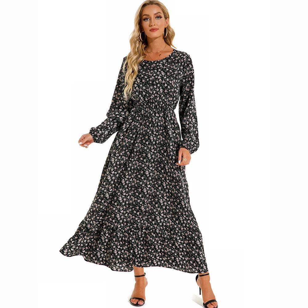 2023 Bohemian Women Maxi Dress - Long Sleeve Chiffon Floral Style - Buy Center UK