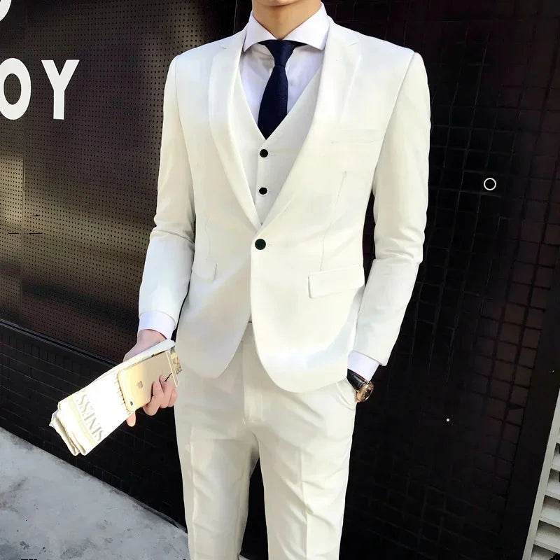 Buy Center Black Casual Suit for Men - Spring Autumn Two-Piece Set - Buy Center UK