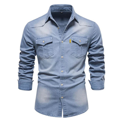 Buy Center Y2K Fashion Denim Shirt - Casual Loose Fit for Men - Buy Center UK