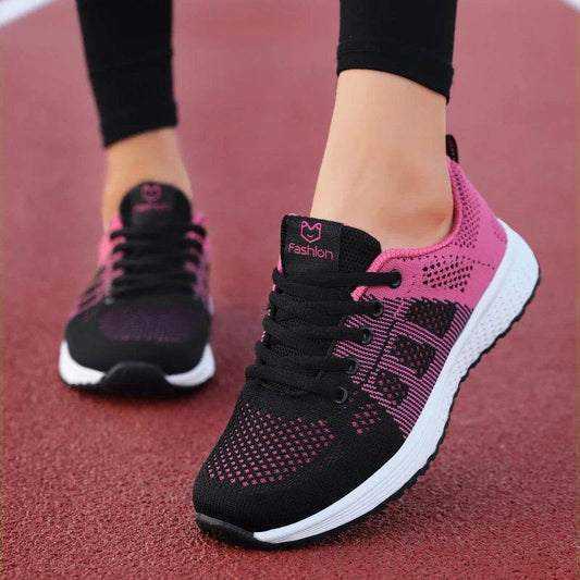 Buy Center Women's Fashion Platform Sneakers - Stylish Running Flats - Buy Center UK
