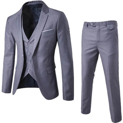 Buy Center Black Casual Suit for Men - Spring Autumn Two-Piece Set - Buy Center UK