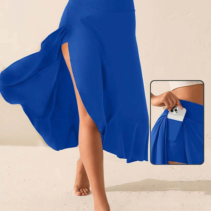 Buy Center Elegant Ankle-Length Skirt - Irregular Flounces Design - Buy Center UK