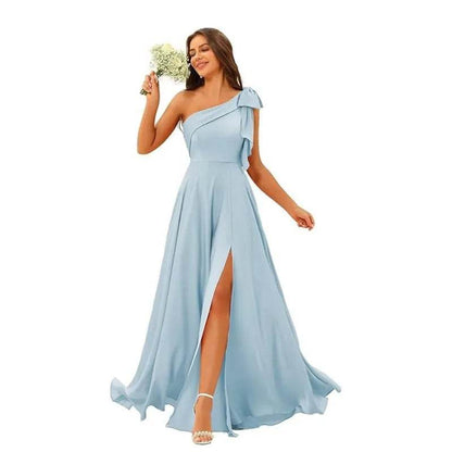 Buy Center Customized Satin A-Line One Shoulder Bridesmaid Dress - Buy Center UK