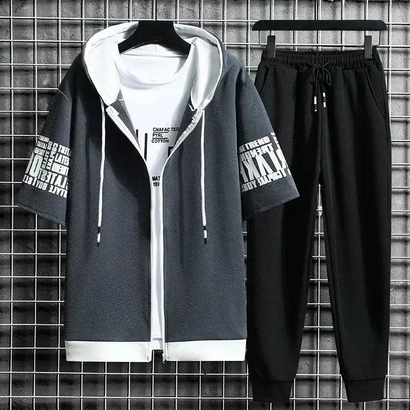 Buy Center Men's Summer Sports Suit - Quick Dry T-Shirt & Pants - Buy Center UK