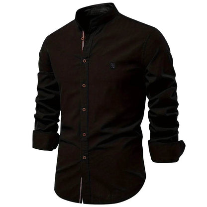 Buy Center Men's 100% Cotton Long Sleeve Shirt - Stylish Casual Fit - Buy Center UK