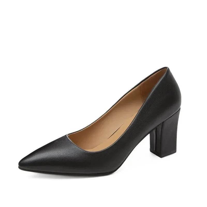 Buy Center Women's High Heeled Shoes - Casual Korean Style Leather - Buy Center UK