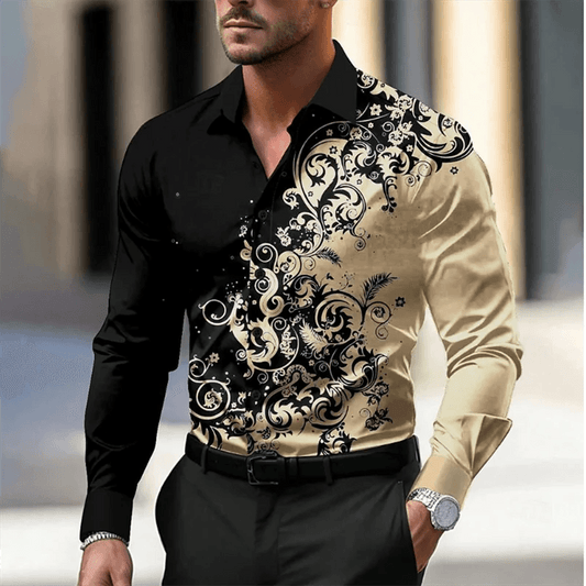 Buy Center Floral Business Casual Shirt - Soft Fabric in 11 Colors - Buy Center UK