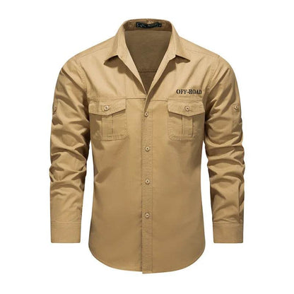 Buy Center Men’s Cargo Shirt - Multi Pockets, Loose Fit, Spring Style - Buy Center UK