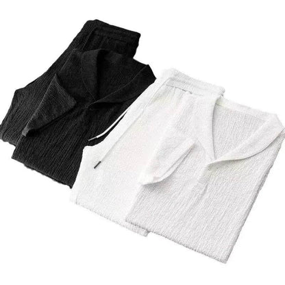 Buy Center Summer Ice Silk Linen Suit - Oversized Sleeveless Set - Buy Center UK