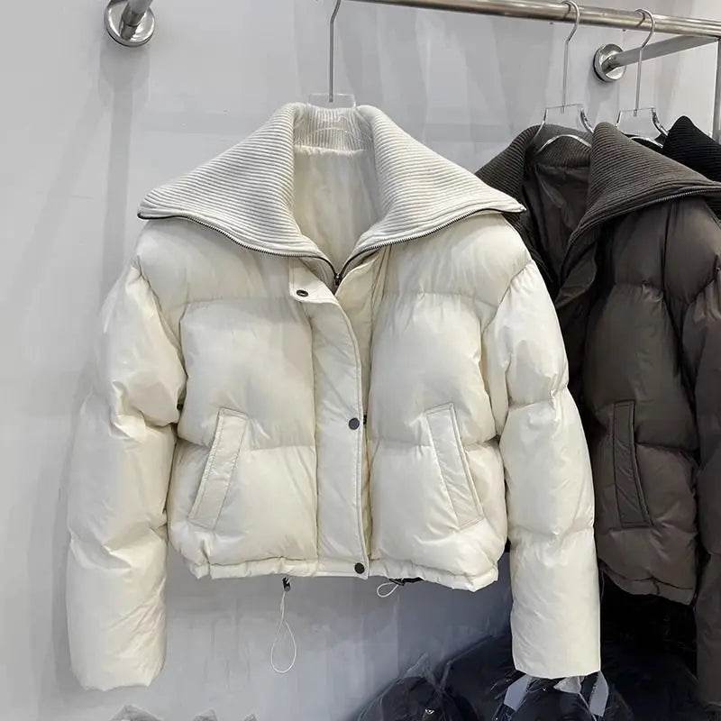 2023 Winter Women's Knitted Collar Down Jacket - Chic & Warm Style - Buy Center UK