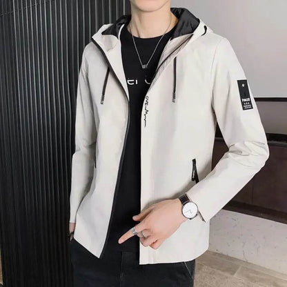 Buy Center Men's Hooded Bomber Jacket - Lightweight Windbreaker Coat - Buy Center UK