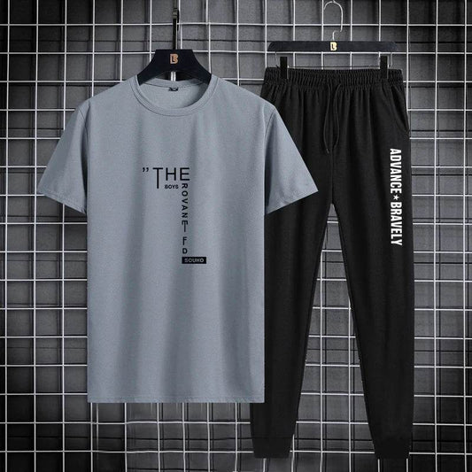 Buy Center Men's Printed Sports Suit - Trendy Summer Casual Set - Buy Center UK