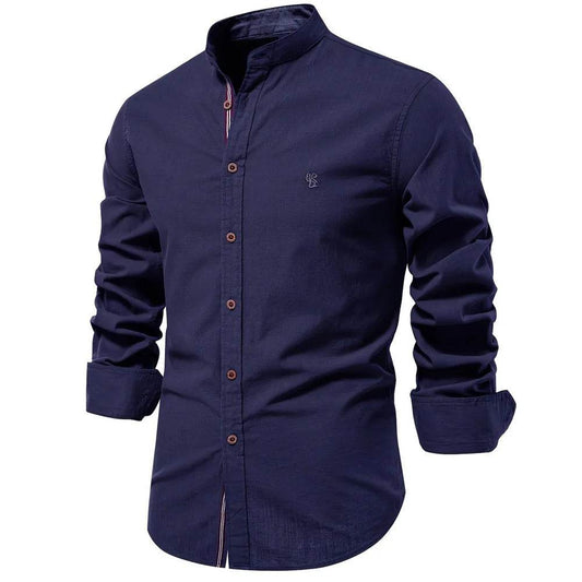2025 Cotton Linen Embroidery Shirt for Men - Casual Long Sleeve - Buy Center UK