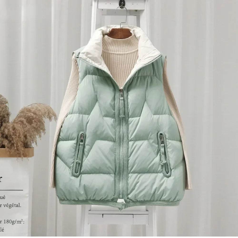 Buy Center Women's 2024 Winter Sleeveless Down Vest - Ultra-Light & Warm - Buy Center UK