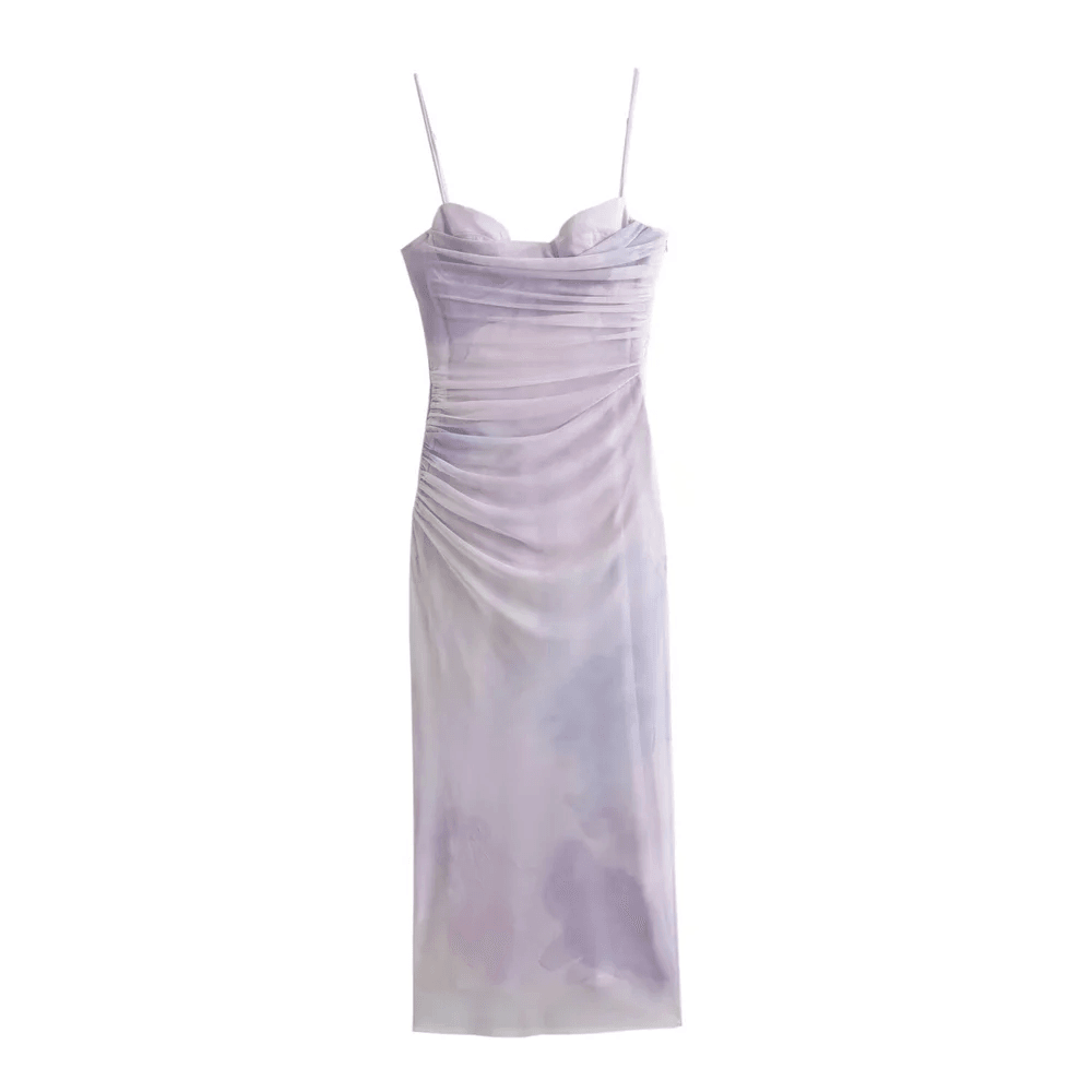 PB&ZA Women's Spring Silk Mesh Sling Dress - Slim Fit, Stylish Design - Buy Center UK