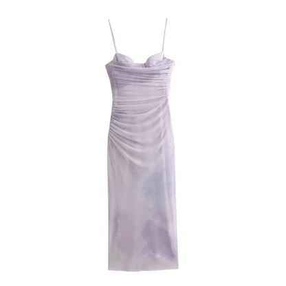 PB&ZA Women's Spring Silk Mesh Sling Dress - Slim Fit, Stylish Design - Buy Center UK