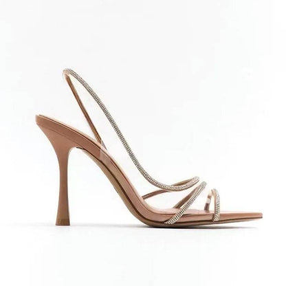 Buy Center Women’s Thin Heel Sandals - Open Toe Water Diamond Style - Buy Center UK