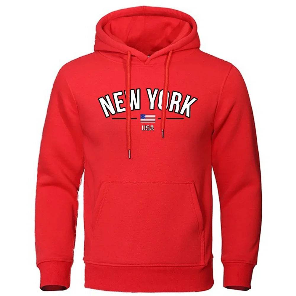 Buy Center Men’s NEW YORK City Print Hoodie - Casual Oversized Fit - Buy Center UK