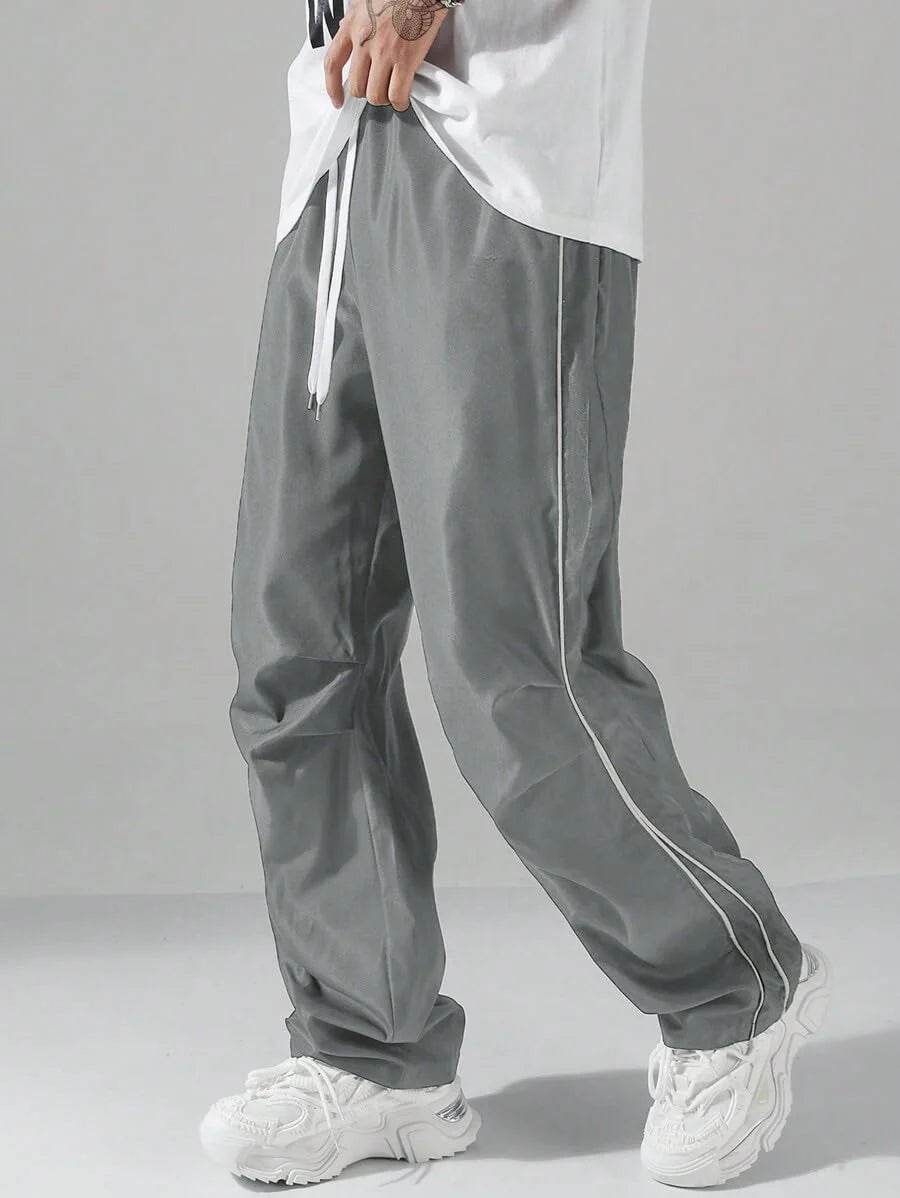Buy Center Men’s Casual Pants - Elastic Waist, Striped Design - Buy Center UK