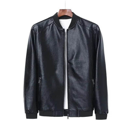 Buy Center Men's Black Biker PU Leather Jacket - Trendy Slim Fit - Buy Center UK