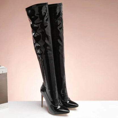 ZOGEER Women's Thigh High Boots - Sexy Red Heels Over the Knee - Buy Center UK