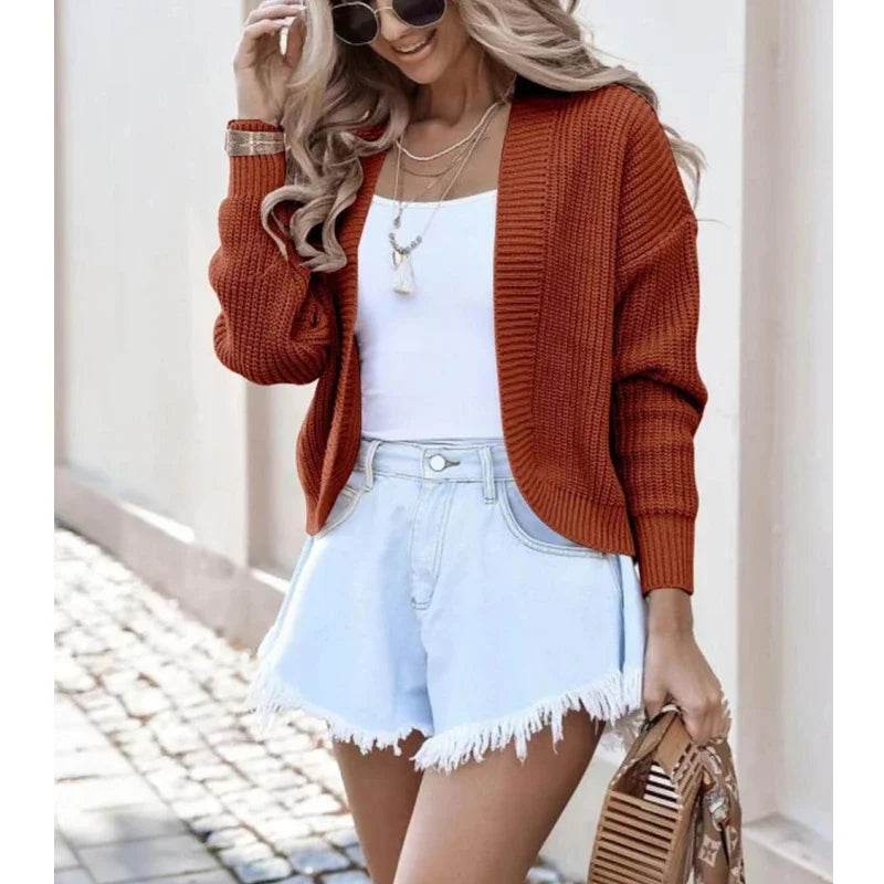 Buy Center Open Front Crop Cardigan - Long Sleeve & Lightweight - Buy Center UK