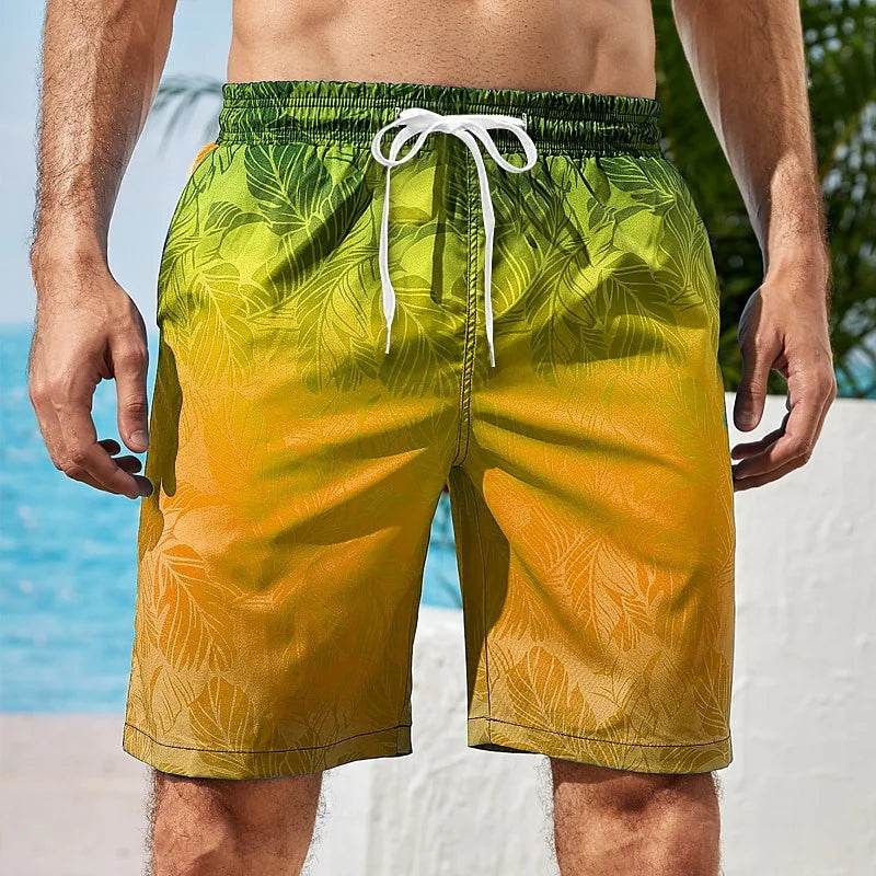 Buy Center Gradient Graphic Beach Shorts - 3D Printed Casual Swim Trunks - Buy Center UK