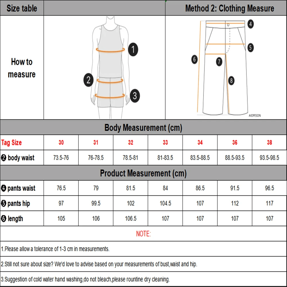 AIOPESON Men’s Slim Fit Trousers - High-Quality Cotton & Spandex - Buy Center UK