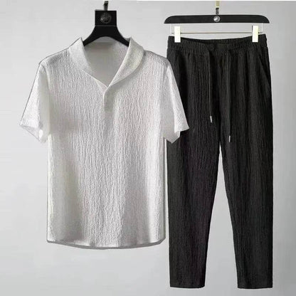 Buy Center Summer Ice Silk Linen Suit - Oversized Sleeveless Set - Buy Center UK