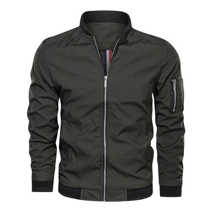 Buy Center Men's Bomber Jacket - Stylish Solid Color for Fall - Buy Center UK