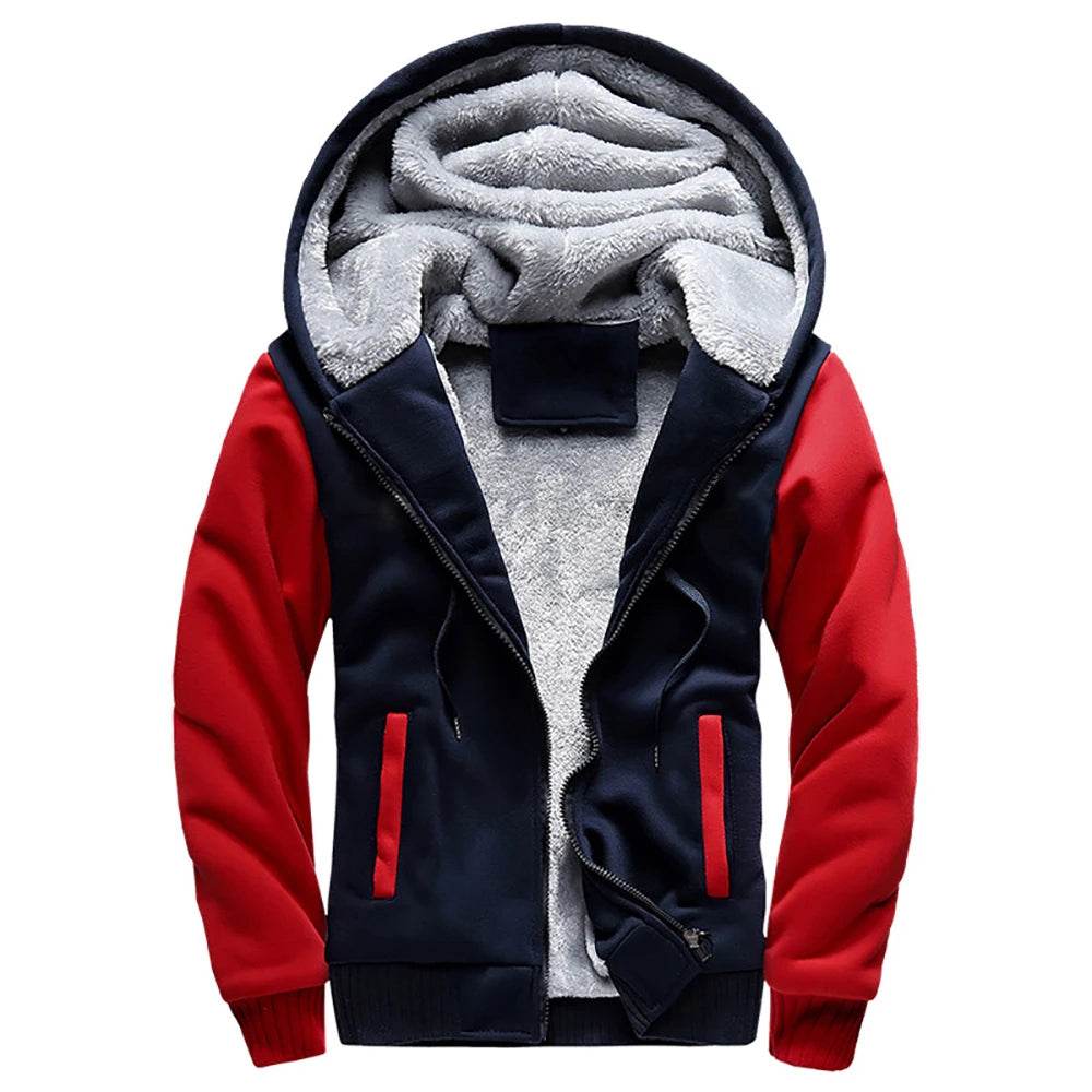 Buy Center Men's Fleece Jacket - Thick Hooded Coat for Winter - Buy Center UK