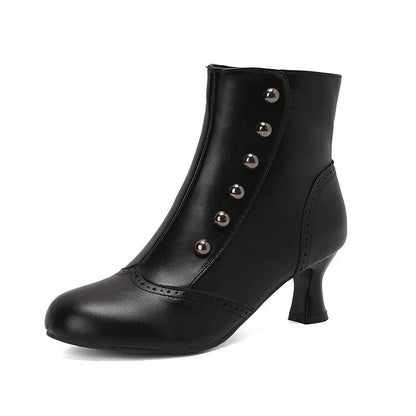 Buy Center Women's Mixed Colours Ankle Boots - Rivets & Kitten Heels - Buy Center UK