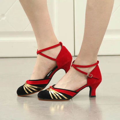 Buy Center Women's Ballroom Dance Shoes - Closed Toe Tango Heels - Buy Center UK