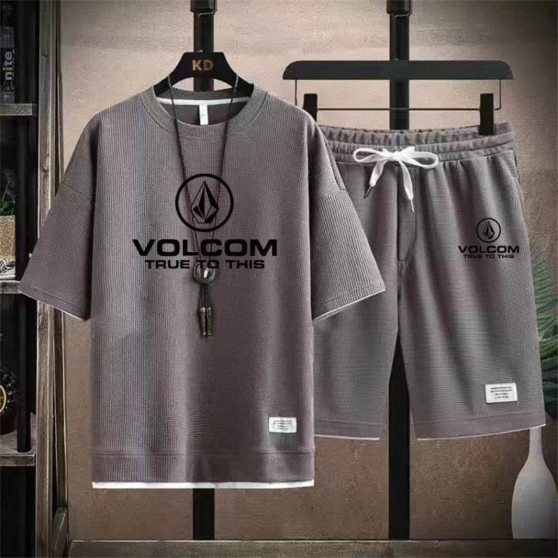 VOLCOM Men's Summer Tracksuit - Stylish T-Shirt & Shorts Set - Buy Center UK