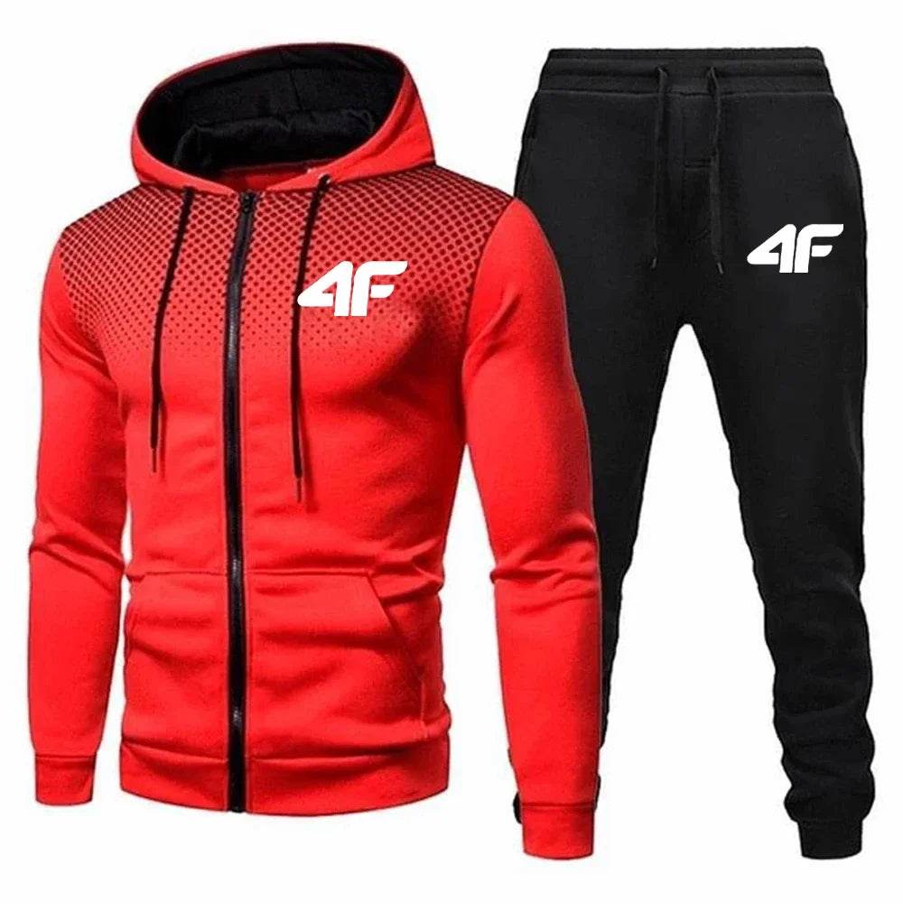 Buy Center Men's Autumn Winter Tracksuit - Sporty Zipper Jacket Set - Buy Center UK