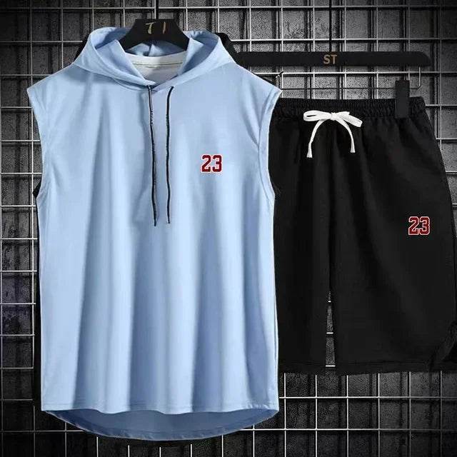 Buy Center Men's Summer Two Piece Set - Casual T-Shirt & Shorts - Buy Center UK