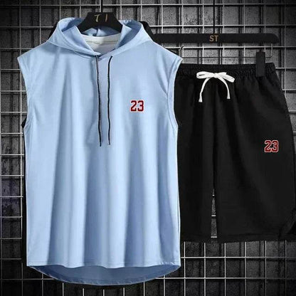 Buy Center Men's Summer Two Piece Set - Casual T-Shirt & Shorts - Buy Center UK