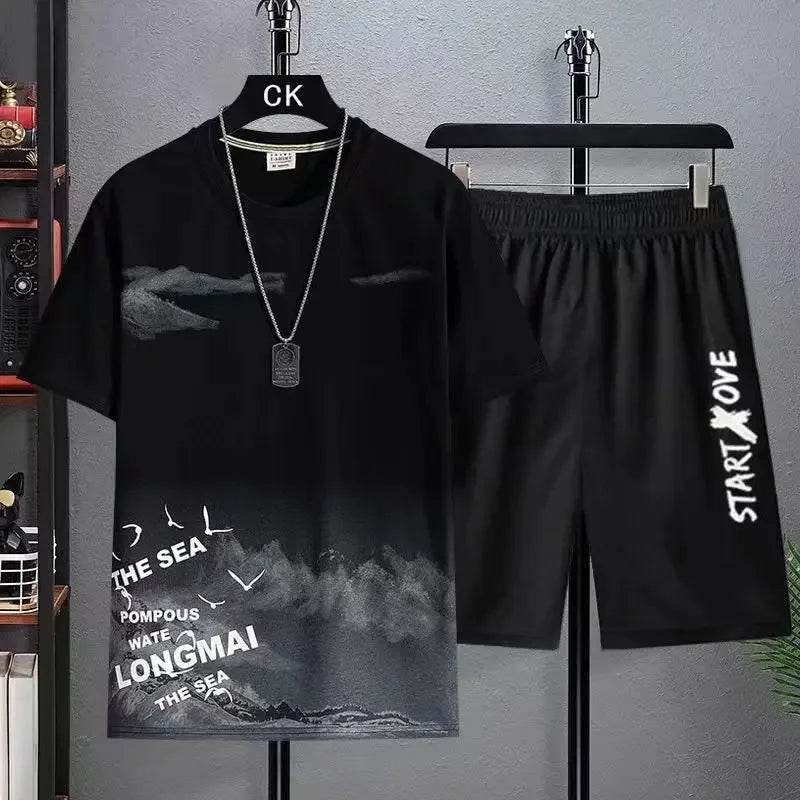 Youth Quick-Drying Shorts Set - Stylish Summer Tracksuit for Men - Buy Center UK