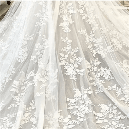 Buy Center Off-The-Shoulder Lace Appliques White Wedding Dress - Buy Center UK