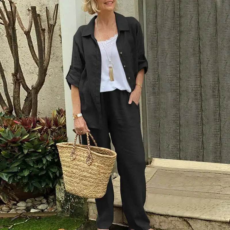 Buy Center Women's Summer Cotton Linen 2 Piece Set - Stylish & Comfortable - Buy Center UK