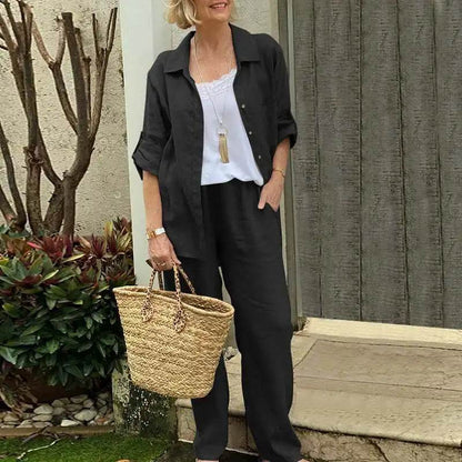 Buy Center Women's Summer Cotton Linen 2 Piece Set - Stylish & Comfortable - Buy Center UK
