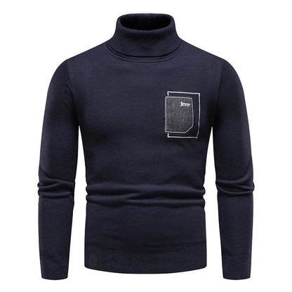 Buy Center Men's Turtleneck Sweater - Cozy Solid Color Casual Knit - Buy Center UK