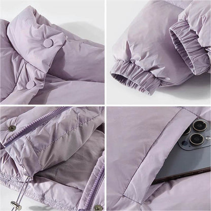 ABRINI Women's Winter Mock Neck Down Coat - Cozy & Stylish Outwear - Buy Center UK