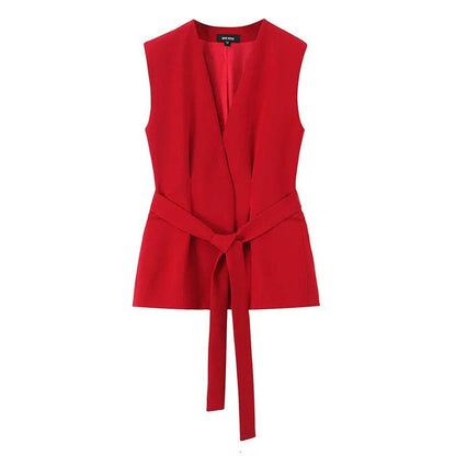 Willshela Women Fashion 2 Piece Set - Chic Red V-Neck Tank & Flare Pants - Buy Center UK